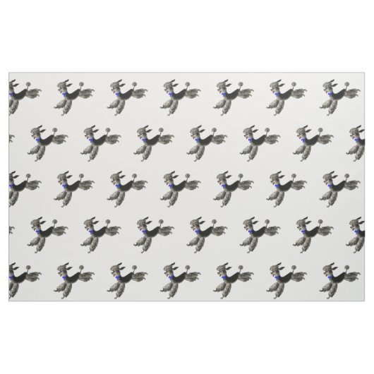  vijanden Happy Black Poodles Stof (Fat Quarter)