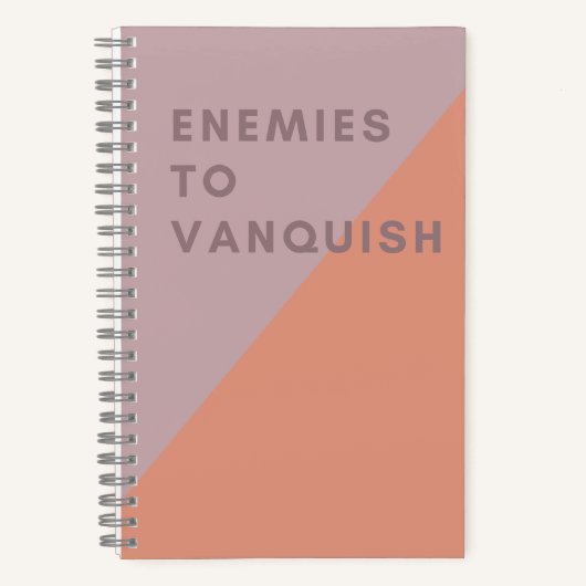 Vijanden om te verslaan Grappig Roze & Koraal Mode Notitieboek (Voorkant)