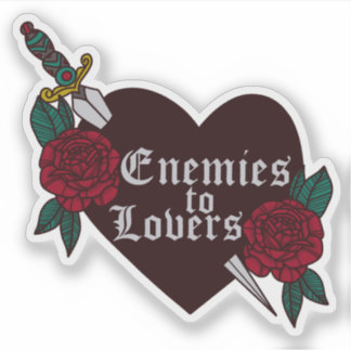 Vijanden tot Geliefden hart en dolk Sticker