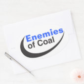 Vijanden van kolen ovale sticker (Envelop)