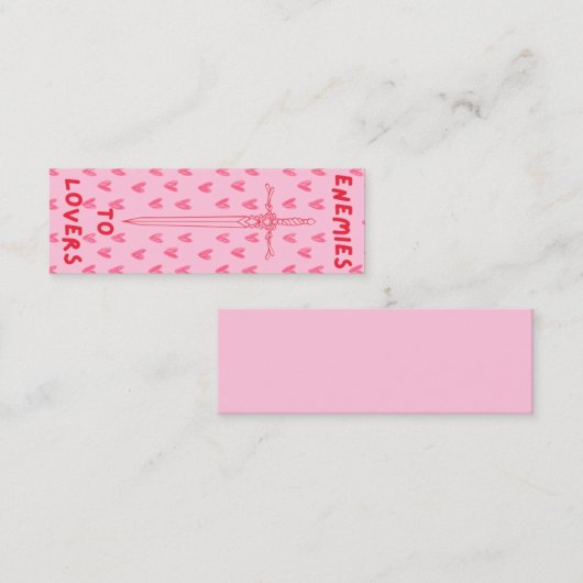 VIJANDEN VOOR GELIEFDEN - BLADWIJZER ⚔️❤️ MINI VISITEKAARTJE (Voorkant / Achterkant)