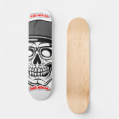 Vijandige Grote Schedel Skateboard Deck (Voorkant)