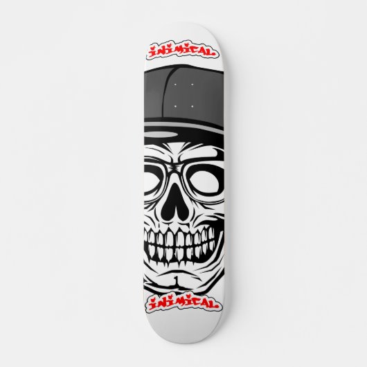 Vijandige Grote Schedel Skateboard Deck (Voorkant)