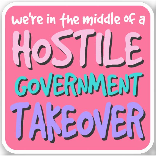 Vijandige Overname Vinyl Sticker (Voorkant)