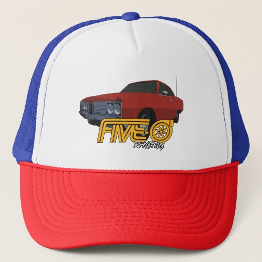 Vijf-0 rood trucker pet (Voorkant)