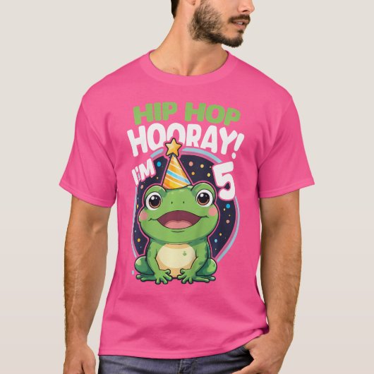 Vijf 5 jaar kikker 5e verjaardag oude Bday T-shirt (Voorkant)