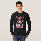 Vijf A Saurus Dinosaur Cute Kiddo Rex T-shirt (Voorkant volledig)