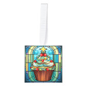 Vijf Afbeelding Glas in lood Kerstmis Decoratie (Voorkant)