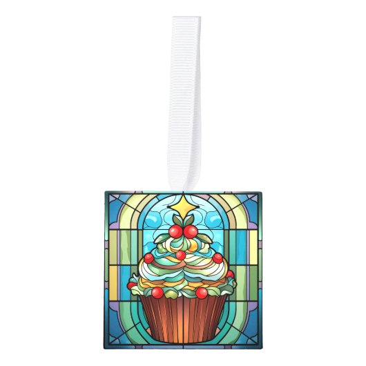 Vijf Afbeelding Glas in lood Kerstmis Decoratie (Voorkant)