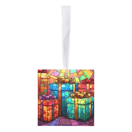 Vijf Afbeelding Glas in lood Kerstmis Decoratie (Rechts)