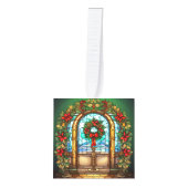 Vijf Afbeelding Glas in lood Kerstmis Decoratie (Voorkant)