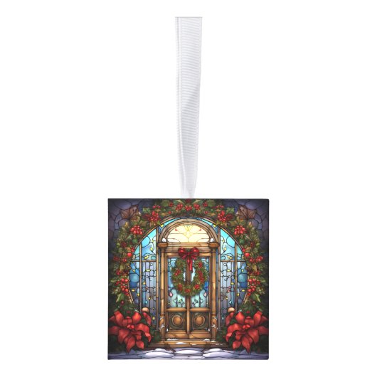 Vijf Afbeelding Glas in lood Kerstmis Decoratie (Rechts)