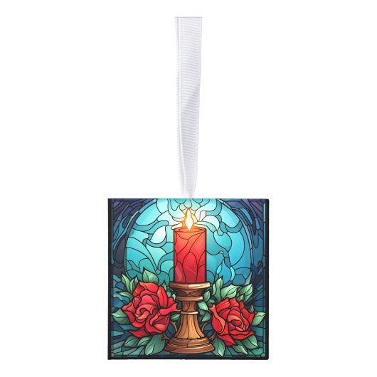 Vijf Afbeelding Glas in lood Kerstmis Decoratie (Rechts)