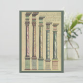 Vijf Architectuurbestellingen van Vignola Kaart (Staand voorkant)