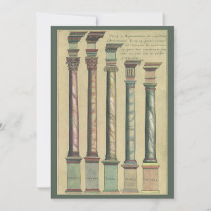 Vijf Architectuurbestellingen van Vignola Kaart