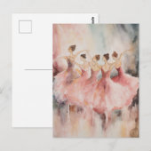 Vijf balletdansers Briefkaart (Voorkant / Achterkant)