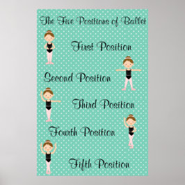 Vijf balletposities poster