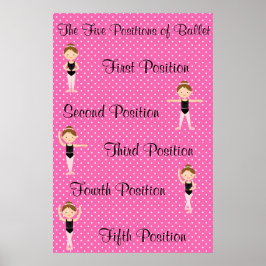 Vijf balletposities poster
