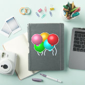 Vijf Ballons van de Verjaardag Sticker (iPad Cover)
