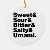 Vijf Basis Smaakjes Keramisch Ornament (Voorkant)