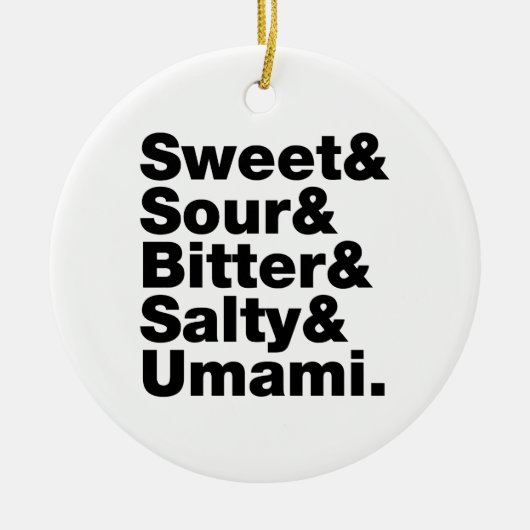 Vijf Basis Smaakjes Keramisch Ornament (Voorkant)