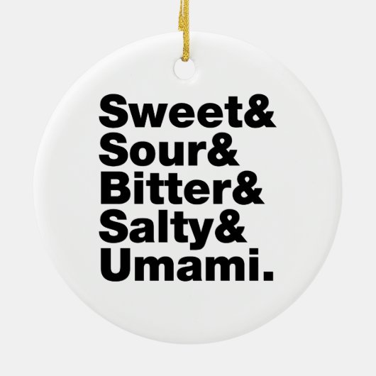 Vijf Basis Smaakjes Keramisch Ornament (Achterkant)