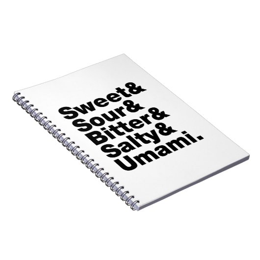 Vijf Basis Smaakjes Notitieboek (Rechterzijde)