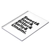 Vijf Basis Smaakjes Notitieboek (Linkerzijde)