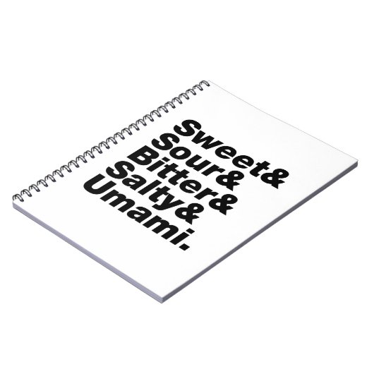 Vijf Basis Smaakjes Notitieboek (Linkerzijde)