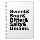 Vijf Basis Smaakjes Notitieboek (Voorkant)