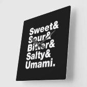 Vijf Basis Smaakjes Vierkante Klok (Hoek)