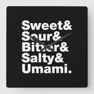 Vijf Basis Smaakjes Vierkante Klok