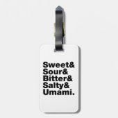 Vijf basistastjes bagagelabel (Achterkant verticaal)