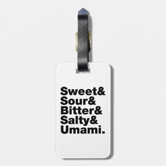 Vijf basistastjes bagagelabel (Achterkant verticaal)