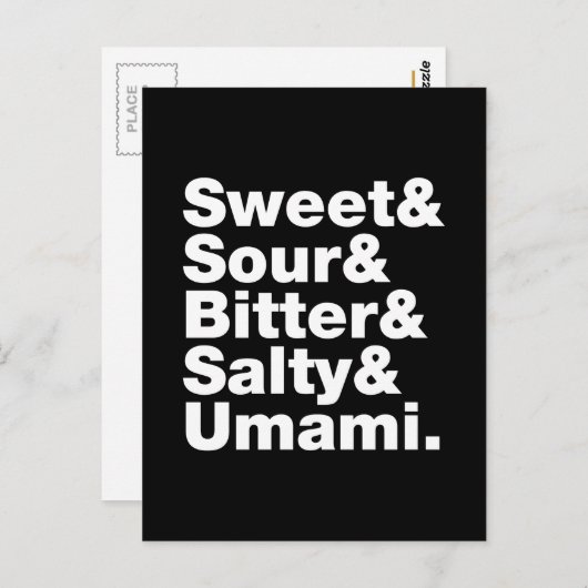 Vijf basistastjes briefkaart (Voorkant / Achterkant)