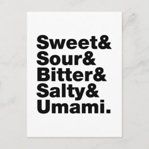 Vijf basistastjes briefkaart