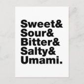 Vijf basistastjes briefkaart (Voorkant)