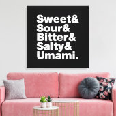 Vijf basistastjes canvas afdruk (Insitu (Woonkamer))