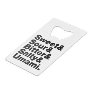 Vijf basistastjes creditkaart flessenopener