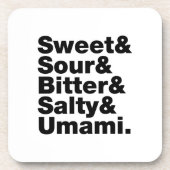 Vijf basistastjes drankjes onderzetter (Voorkant)