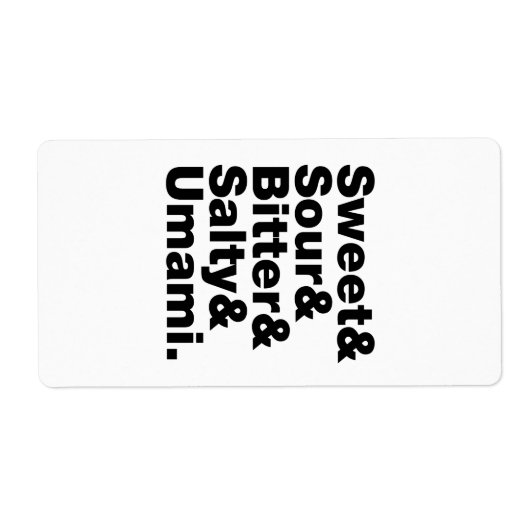 Vijf basistastjes etiket (Voorkant)