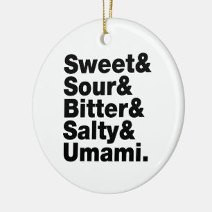 Vijf basistastjes keramisch ornament