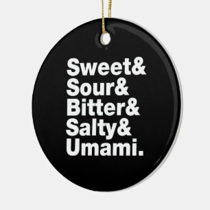 Vijf basistastjes keramisch ornament