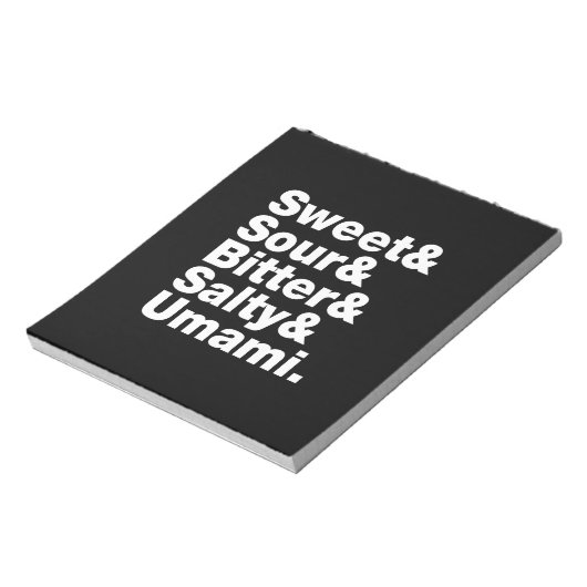 Vijf basistastjes notitieblok (Linkerzijde)