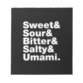 Vijf basistastjes notitieblok (Voorkant)