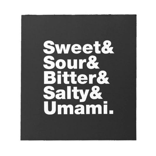 Vijf basistastjes notitieblok (Voorkant)