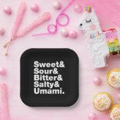 Vijf basistastjes papieren bordje (Feest)