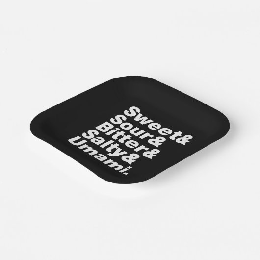 Vijf basistastjes papieren bordje (Gebogen)