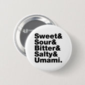 Vijf basistastjes ronde button 5,7 cm (Voorkant /achterkant)