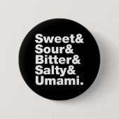 Vijf basistastjes ronde button 5,7 cm (Voorkant)